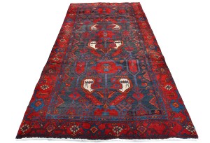 Vintage Tribal Charcoal Gray 4X8 Hamedan Persian Rug