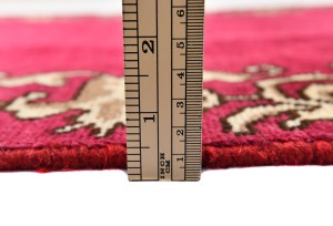 Vintage Fuchsia Rose Classic 2'7X15'4 Tabriz Persian Runner Rug