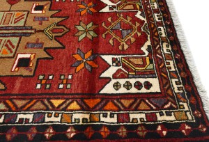 Vintage Red Tribal 3'5X13'9 Gholtogh Persian Runner Rug