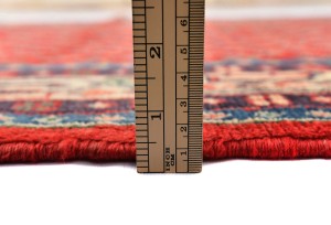 Vintage Red Allover Tribal 4X11 Botemir Persian Runner Rug