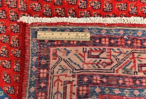 Vintage Red Allover Tribal 4X11 Botemir Persian Runner Rug