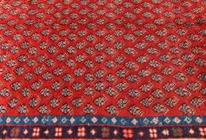 Vintage Red Allover Tribal 4X11 Botemir Persian Runner Rug