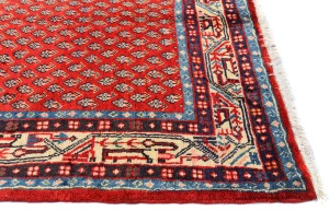Vintage Red Allover Tribal 4X11 Botemir Persian Runner Rug