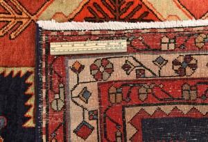 Vintage Tribal Pictorial Geometric 5X11 Meshkin Persian Runner Rug