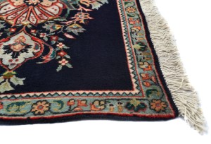 Vintage Dark Purple-navy Classic 2X3 Kashan Persian Rug
