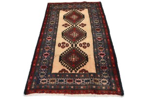 Vintage Tribal Cream 2X4 Chenar Persian Rug