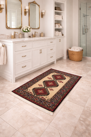 Vintage Tribal Cream 2X4 Chenar Persian Rug