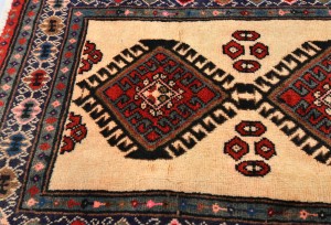 Vintage Tribal Cream 2X4 Chenar Persian Rug