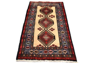 Vintage Tribal Cream 2X4 Chenar Persian Rug