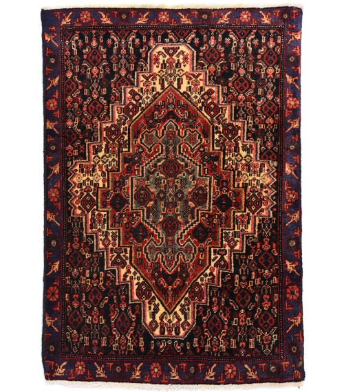 Vintage Floral Geometric 2X3 Bidjar Sanneh Persian Rug