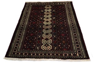 Vintage Geometric Tribal 3X4 Turkoman Persian Rug