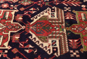 Vintage Geometric Tribal 3'2X14'6 Karajeh Persian Runner Rug