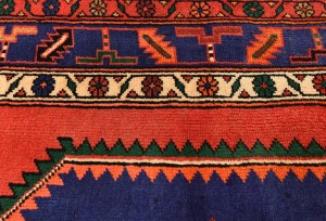 Semi Antique Tribal Red 3'5X9'3 Hamedan Persian Runner Rug