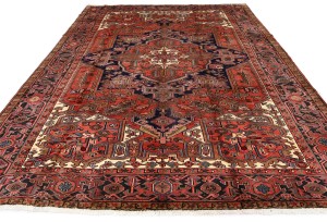 Vintage Traditional Floral 8X11 Heriz Persian Rug