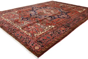 Vintage Traditional Floral 8X11 Heriz Persian Rug