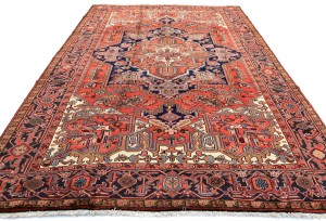 Vintage Traditional Floral 8X11 Heriz Persian Rug