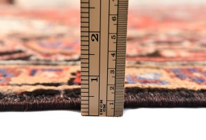 Vintage Red Geometric 7X10 Heriz Persian Oriental Rug