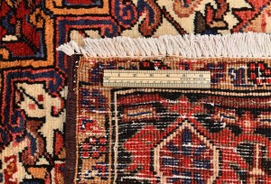 Vintage Red Geometric 7X10 Heriz Persian Oriental Rug