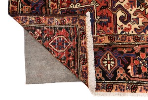 Vintage Red Geometric 7X10 Heriz Persian Oriental Rug