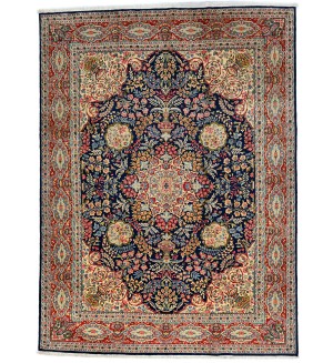 Vintage Traditional Floral 10X13 Kerman Persian Rug
