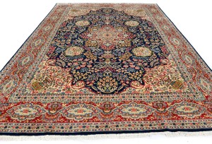 Vintage Traditional Floral 10X13 Kerman Persian Rug