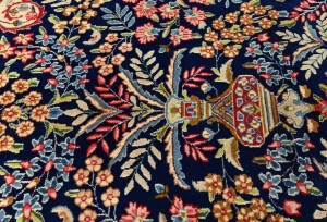 Vintage Traditional Floral 10X13 Kerman Persian Rug