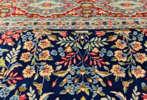 Vintage Traditional Floral 10X13 Kerman Persian Rug