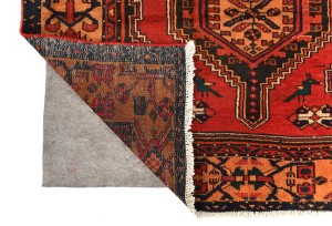 Vintage Red Tribal 4X7 Hamedan Persian Oriental Rug