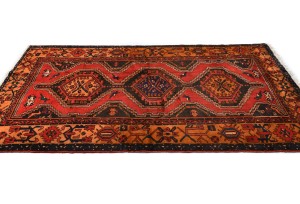 Vintage Red Tribal 4X7 Hamedan Persian Oriental Rug