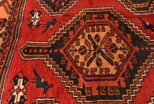 Vintage Red Tribal 4X7 Hamedan Persian Oriental Rug