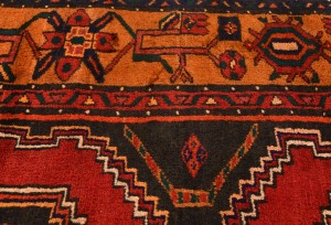 Vintage Red Tribal 4X7 Hamedan Persian Oriental Rug