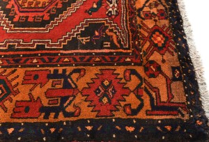 Vintage Red Tribal 4X7 Hamedan Persian Oriental Rug