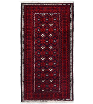 Vintage Red Tribal 4X8 Balouch Persian Oriental Rug