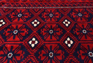 Vintage Red Tribal 4X8 Balouch Persian Oriental Rug