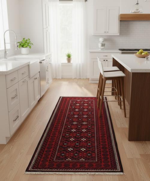 Vintage Red Tribal 4X8 Balouch Persian Rug