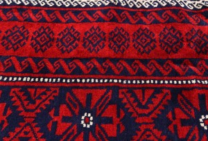 Vintage Red Tribal 4X8 Balouch Persian Oriental Rug