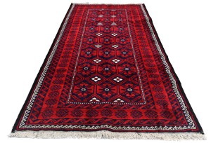 Vintage Red Tribal 4X8 Balouch Persian Oriental Rug