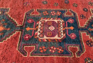Muted Rose Red Vintage Tribal 4X7 Hamedan Persian Oriental Rug