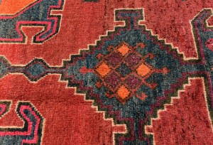 Muted Rose Red Vintage Tribal 4X7 Hamedan Persian Oriental Rug