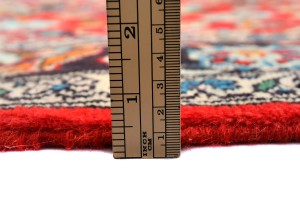 Vintage Red Traditional 3'7X7'0 Kashan Persian Oriental Rug