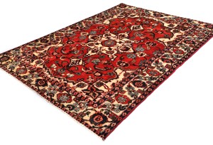 Vintage Red Tribal 4'8X6'4 Bakhtiari Persian Rug