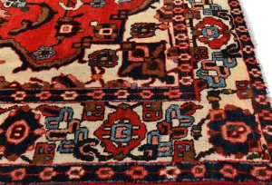 Vintage Red Tribal 4'8X6'4 Bakhtiari Persian Rug