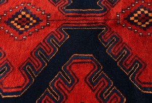 Vintage Purple-navy Tribal 3'7X9'8 Hamedan Persian Runner Rug