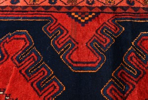 Vintage Purple-navy Tribal 3'7X9'8 Hamedan Persian Runner Rug