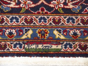 Purple-navy Semi Antique Signed Traditional 10X13 Kashan Persian Rug