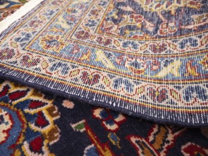 Purple-navy Semi Antique Signed Traditional 10X13 Kashan Persian Rug