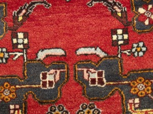 Vintage Red Floral Tribal 4'5X6'7 Hamedan Persian Rug