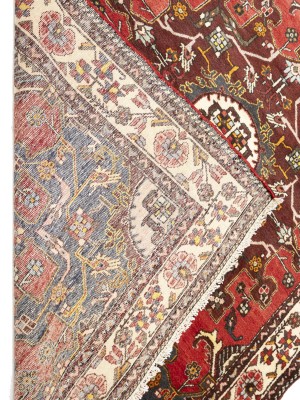 Vintage Red Floral Tribal 4'5X6'7 Hamedan Persian Rug