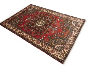 Vintage Red Floral Tribal 4'5X6'7 Hamedan Persian Rug