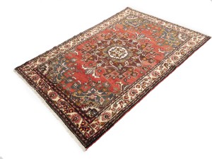 Vintage Red Floral Tribal 4'5X6'7 Hamedan Persian Rug